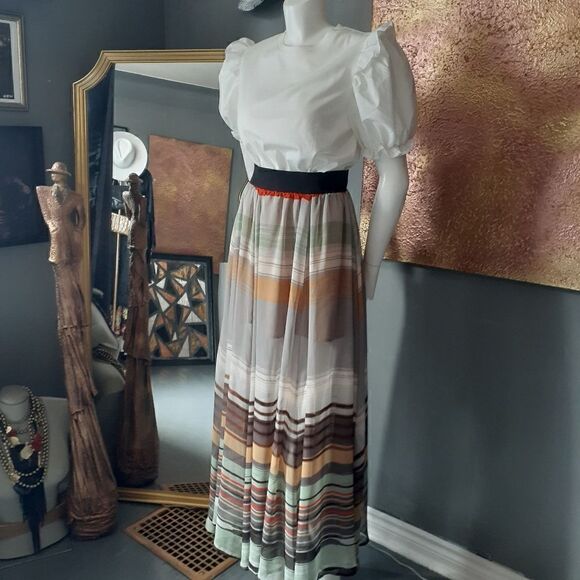 Guess By Marciano Chiffon Maxi Skirt - Picture 4 of 12